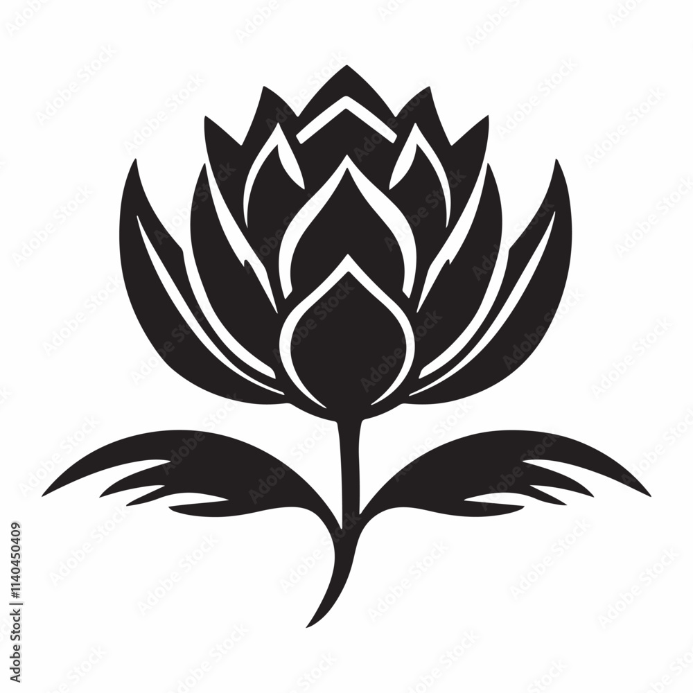 Artichoke silhouette vector icon illustration