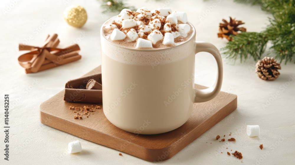 Warm and inviting, this creamy hot chocolate topped with fluffy marshmallows is perfect for cozy winter moments. Enjoy rich flavors and festive atmosphere Warm and inviting, this creamy hot chocolate topped with fluffy marshmallows is perfect for cozy winter moments. Enjoy rich flavors and festive atmosphere