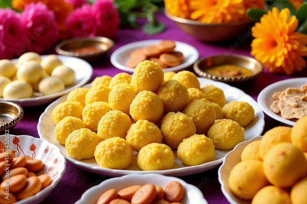 Vibrant Indian Sweets and Nuts Arrangement Perfect for Festive Celebrations, Parties, or Gifting. Vibrant Indian Sweets and Nuts Arrangement Perfect for Festive Celebrations, Parties, or Gifting.