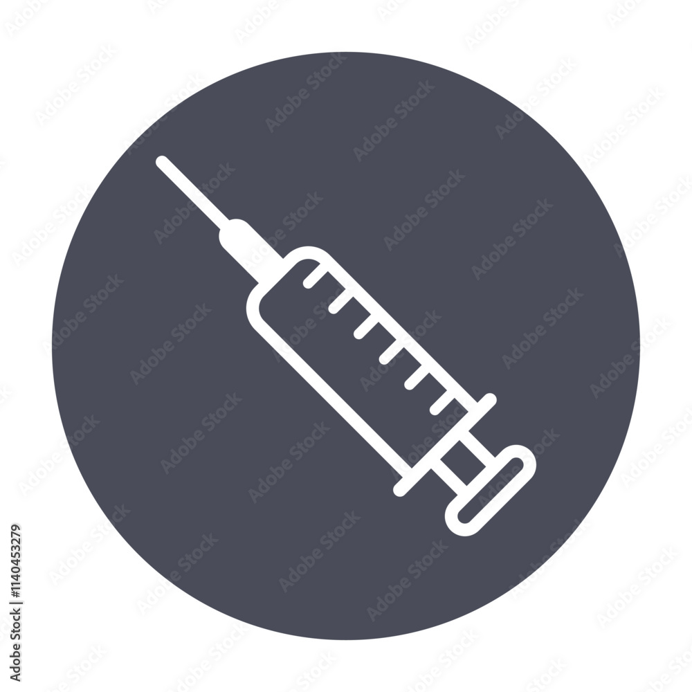 Syringe and Vaccine Icon for Immunization and Medical Applications Syringe and Vaccine Icon for Immunization and Medical Applications