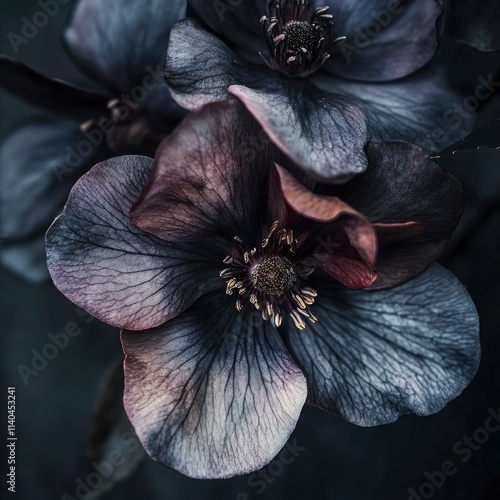 Macro Photography of flowers in black baground