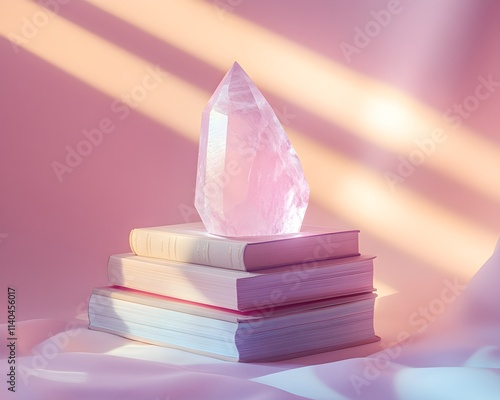 Glass pyramid growth mindset crystal illuminati success floating light emitting surrounding meditation