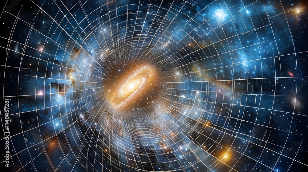 Obraz premium An Exquisite Visual Experience of Outer Space with Quantum Jump Elements Captured in Stunning Detail