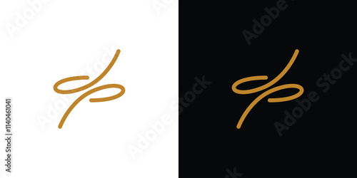 Elegant Minimalist Line Art S Logo with White and Black Background Variants