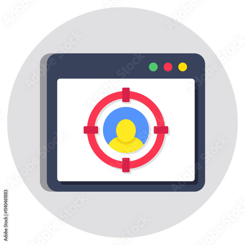 Headhunting icon, editable vector