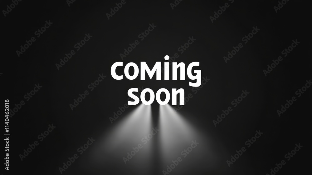 Obraz premium Coming Soon Announcement with Spotlights