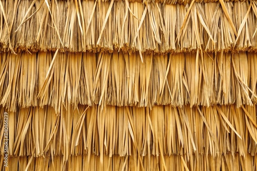 Straw pattern thatched grass roof background texture