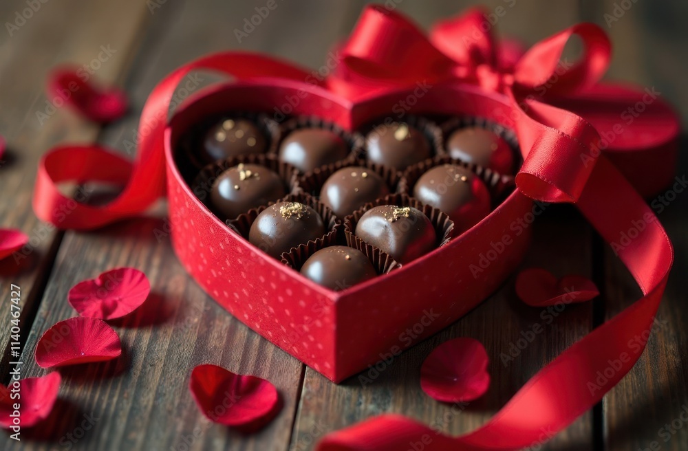 Valentines day, heart shaped chocolate on wooden background. Soft focus, top view Valentines day, heart shaped chocolate on wooden background. Soft focus, top view