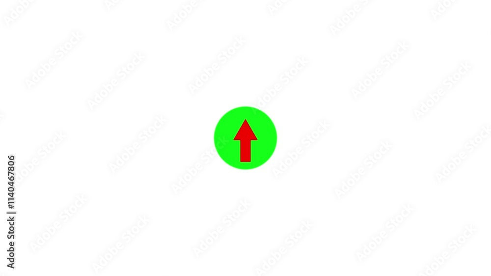 Straight ahead icon animation. on a backgrond Straight ahead icon animation. on a backgrond