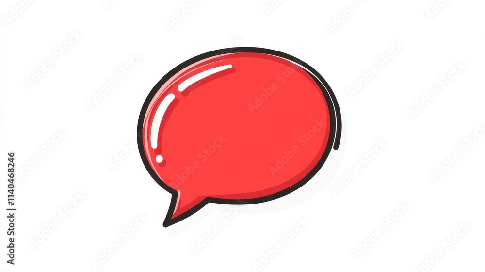 Red Speech Bubble Illustration Red Speech Bubble Illustration