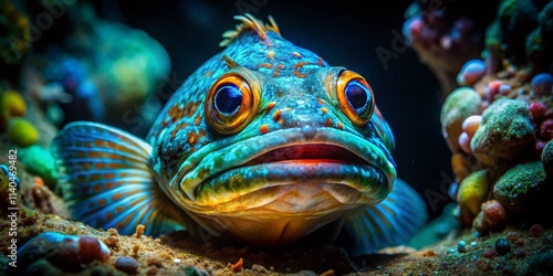 Lizard Fish Underwater Photography: Deep Sea Creature, Bioluminescent Fish, Anglerfish,  Ocean Life, Marine Biology,  Rare Fish,  Deep Sea Exploration photo