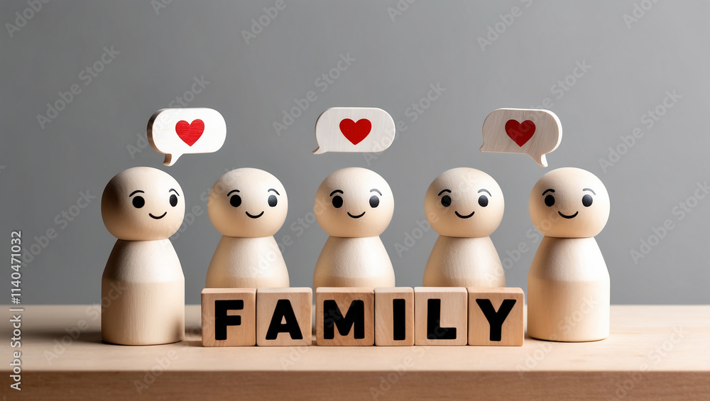 Family Unity: Wooden Figures and Letters Family Unity: Wooden Figures and Letters