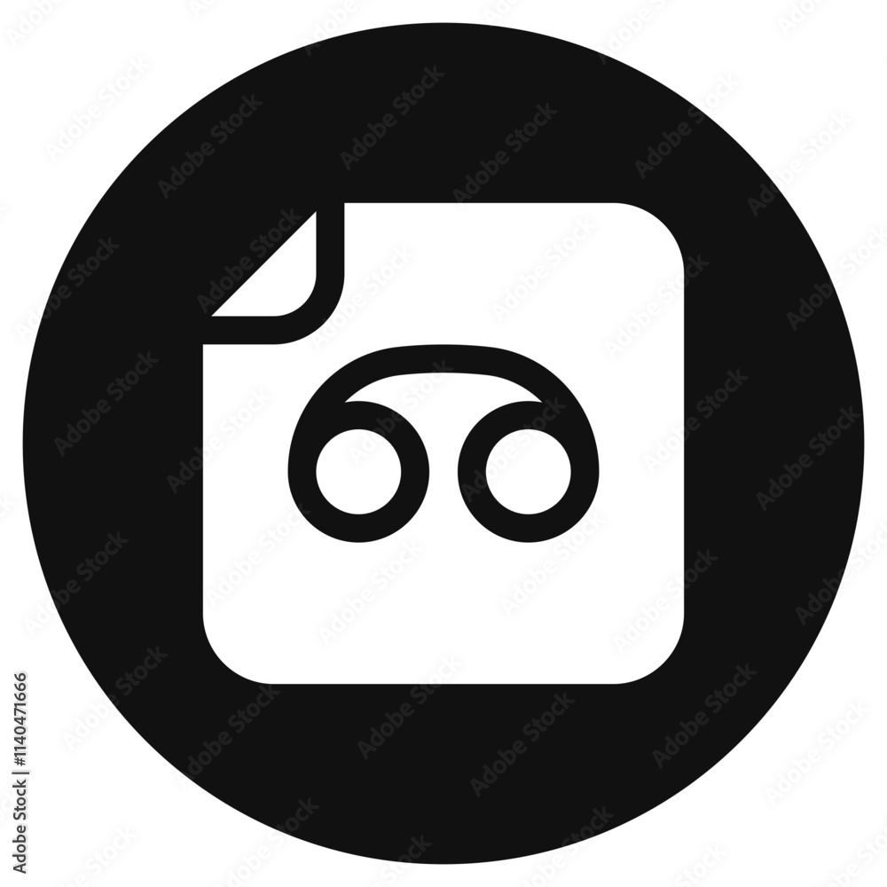 Editable vector voicemail recording file icon. Part of a big icon set family. Perfect for web and app interfaces, presentations, infographics, etc Editable vector voicemail recording file icon. Part of a big icon set family. Perfect for web and app interfaces, presentations, infographics, etc