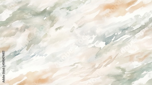 Abstract watercolor swirls in earth tones