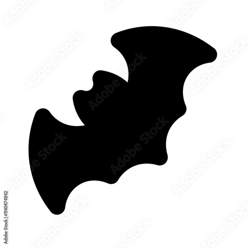 bat icon with glyph style, perfect for user interface projects