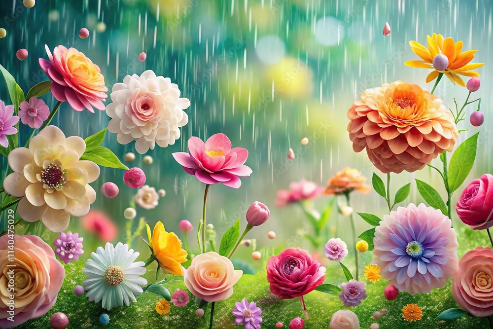 Stunning paper floral scene with depth of field Stunning paper floral scene with depth of field