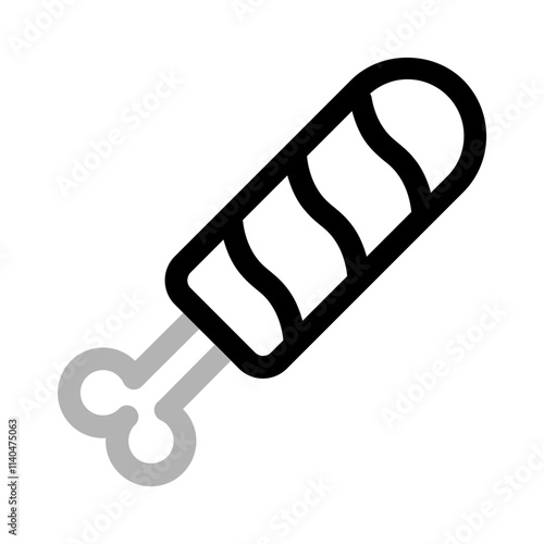bone icon with duoline style, perfect for user interface projects