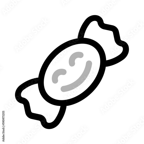 smile candy icon with duoline style, perfect for user interface projects