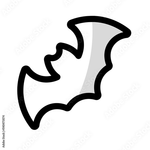 bat icon with shady style, perfect for user interface projects