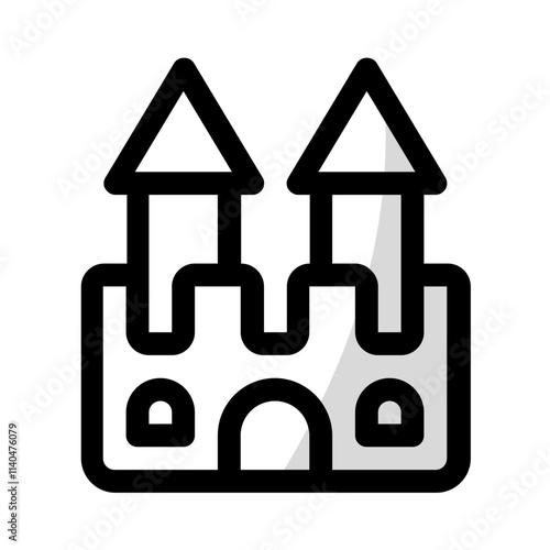 vampire palace icon with shady style, perfect for user interface projects