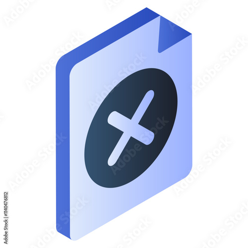 A unique design icon of wrong file