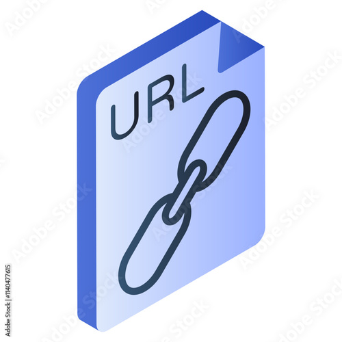 Editable design icon of url file