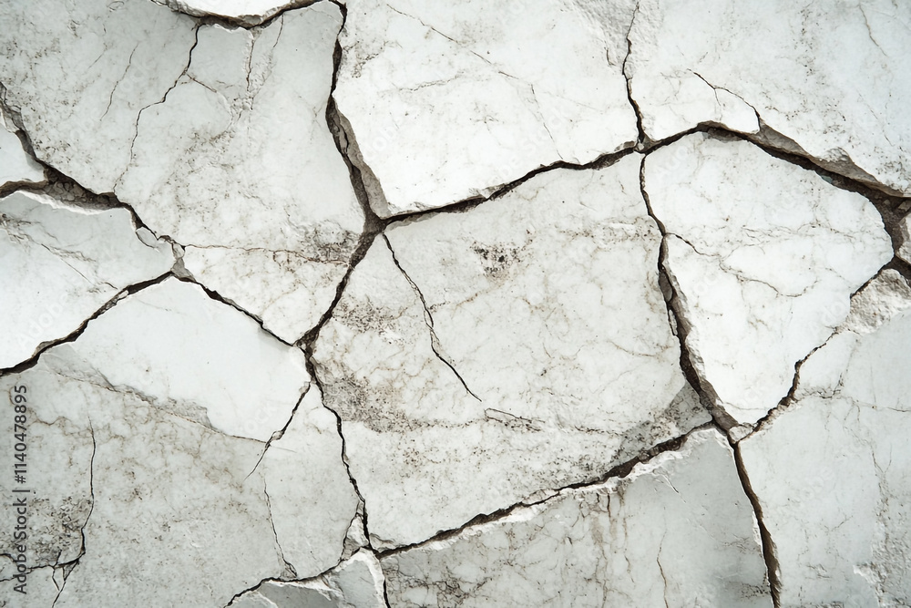 Cracked surface showing texture and patterns in a weathered concrete area Cracked surface showing texture and patterns in a weathered concrete area