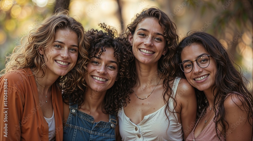 A group of young friends of various races and ethnicities who promote racial diversity. reject any form of discrimination. A group of young friends of various races and ethnicities who promote racial diversity. reject any form of discrimination.