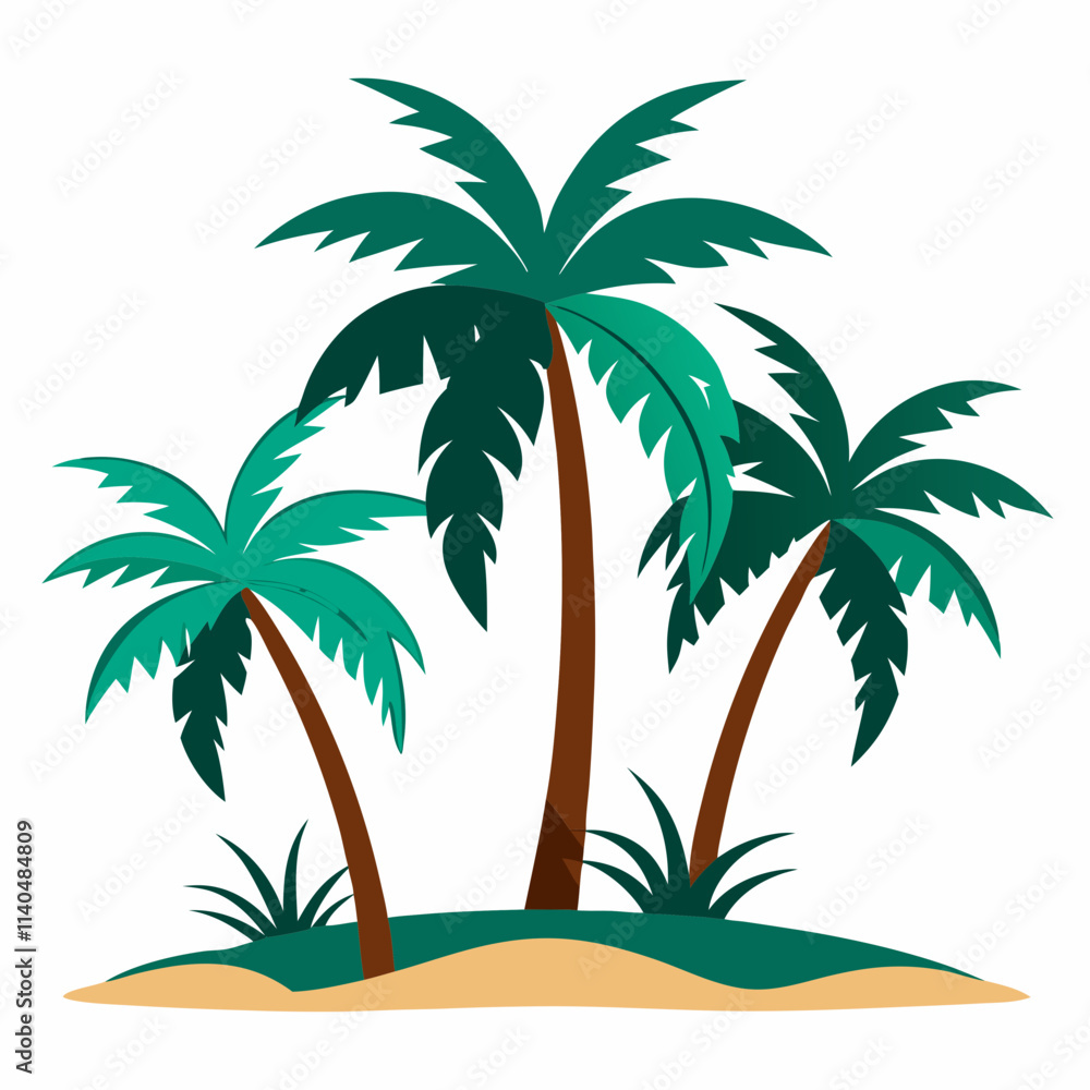 Fototapeta premium palm tree on a white background