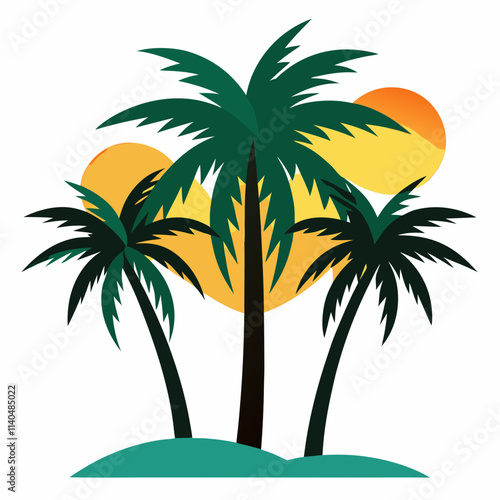 palm tree on a white background