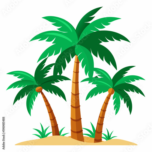palm tree on a white background