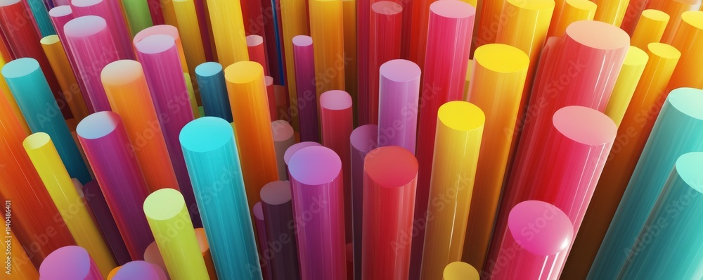custom made wallpaper toronto digitalAbstract background of colorful cylinders or straws