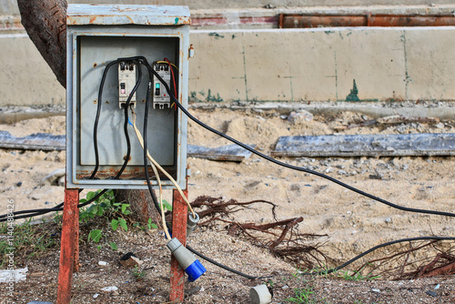 Careless electrical connections are common in construction sites.
