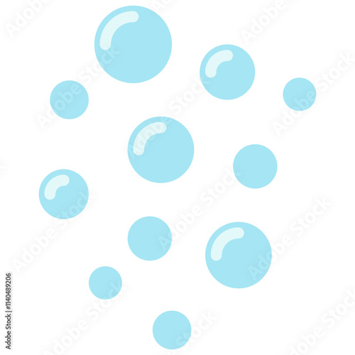 soap bubble soapsuds or suds float in the air flat icon