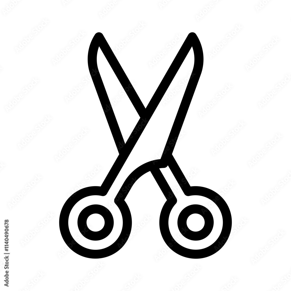Fabric Scissors line icon Fabric Scissors line icon