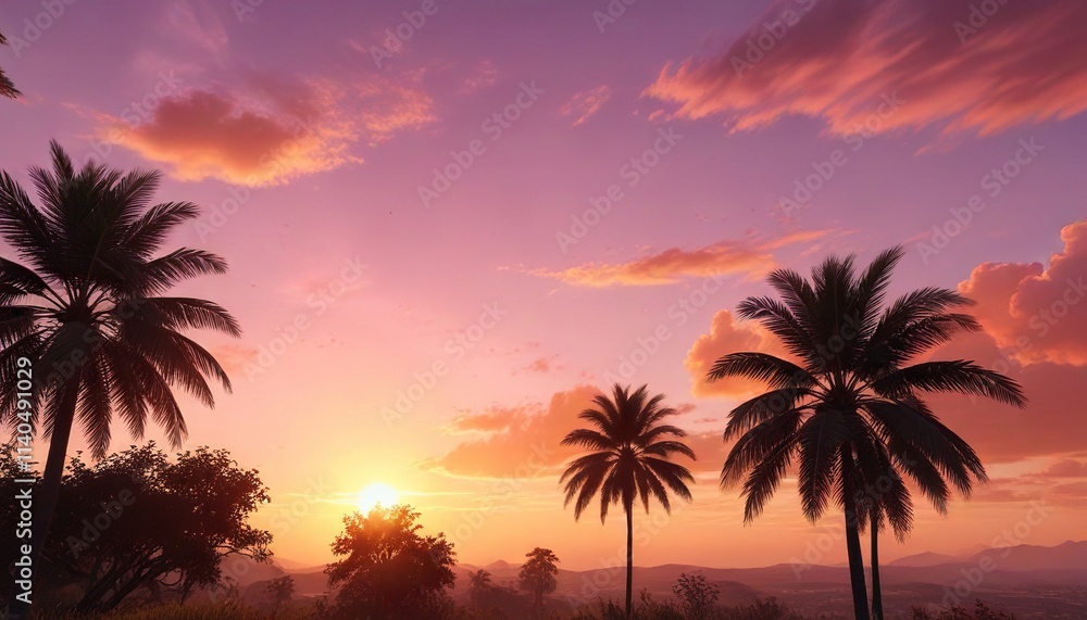Warm blue sky with vibrant hues of orange and pink at sunset amidst a bright summer sun background, pink hues, landscape, summer sun Warm blue sky with vibrant hues of orange and pink at sunset amidst a bright summer sun background, pink hues, landscape, summer sun