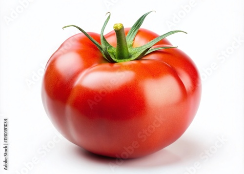 Wallpaper Mural Low Light Photography: Fresh Ripe Wattled Tomato Isolated on White Background - Stock Image Torontodigital.ca