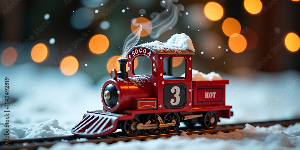 Hot Cocoa Train - A train shaped like a steaming cup of hot cocoa. backdrop background digital art crisp oilpinting minimalist sharp details funny background copyspace Hot Cocoa Train - A train shaped like a steaming cup of hot cocoa. backdrop background digital art crisp oilpinting minimalist sharp details funny background copyspace