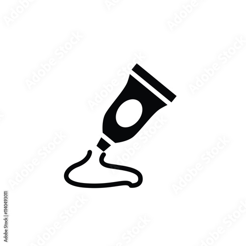 oil paint tube solid icon vector design good for web or mobile app