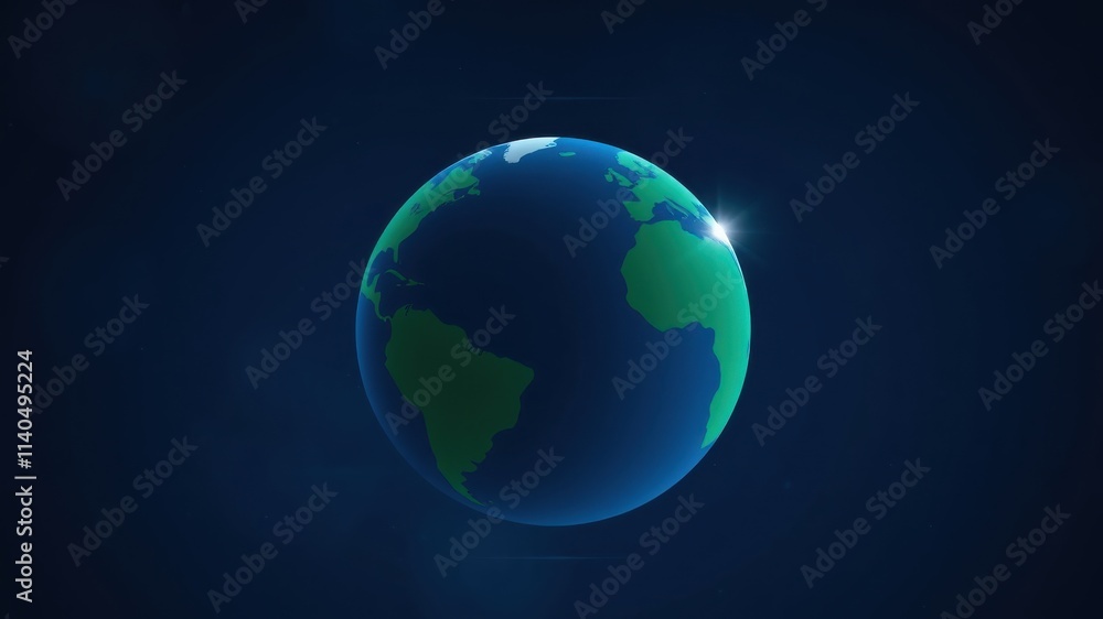 A stylized Earth globe illustration against a dark blue background, representing global connectivity and environmental themes. A stylized Earth globe illustration against a dark blue background, representing global connectivity and environmental themes.