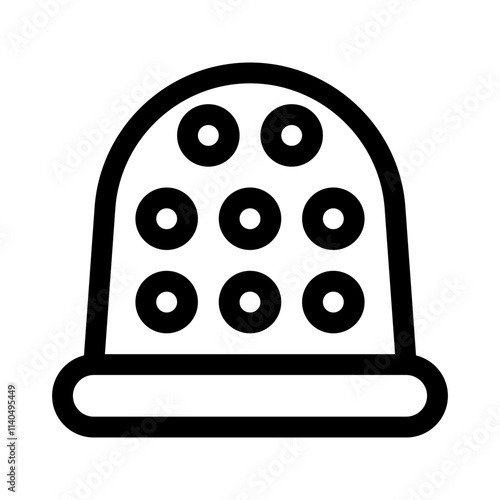 thimble line icon