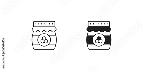 Honey set icon with white background vector stock illustration