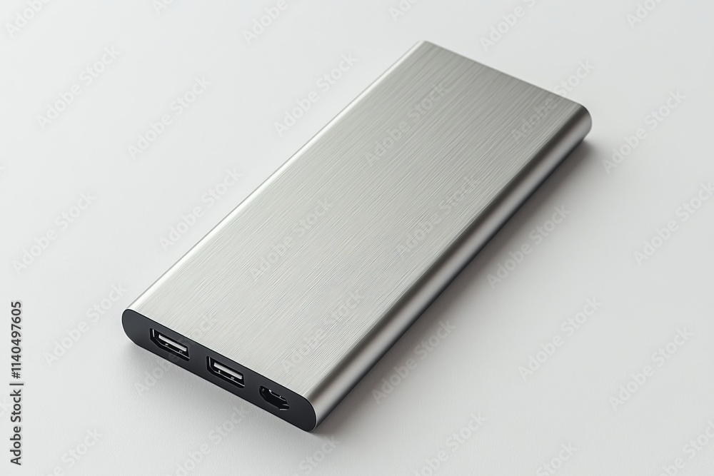 Sleek Portable Power Bank - Modern Tech Accessory for On-the-Go Charging Sleek Portable Power Bank - Modern Tech Accessory for On-the-Go Charging