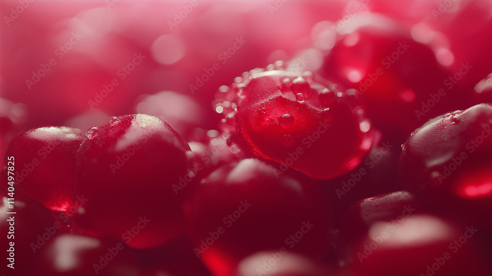 Close up of Fresh Pomegranate Seeds, Concept of Healthy Eating Close up of Fresh Pomegranate Seeds, Concept of Healthy Eating