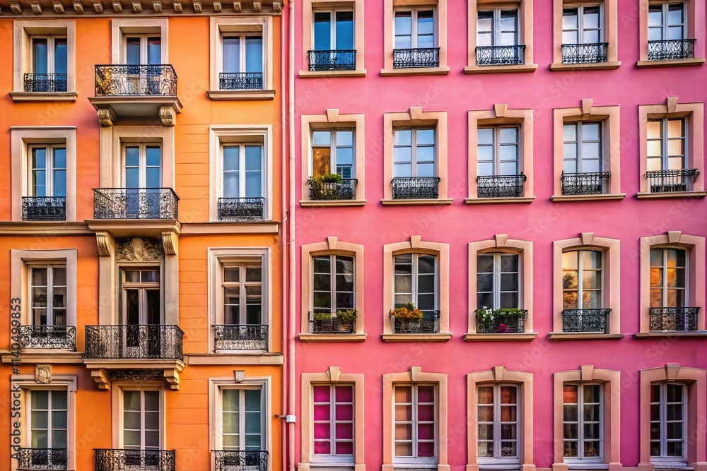 Lyon Pink Building Facade, French Architecture, Pastel Building Exterior, Cityscape Photography, Building Front, Architectural Detail, Rose-Colored Building, Lyon France, Urban Photography Lyon Pink Building Facade, French Architecture, Pastel Building Exterior, Cityscape Photography, Building Front, Architectural Detail, Rose-Colored Building, Lyon France, Urban Photography