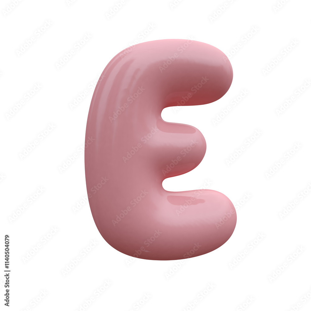 Pink bubble font. Inflated alphabet 3D ballon letters and numbers. Vector set. Vector illustration Pink bubble font. Inflated alphabet 3D ballon letters and numbers. Vector set. Vector illustration
