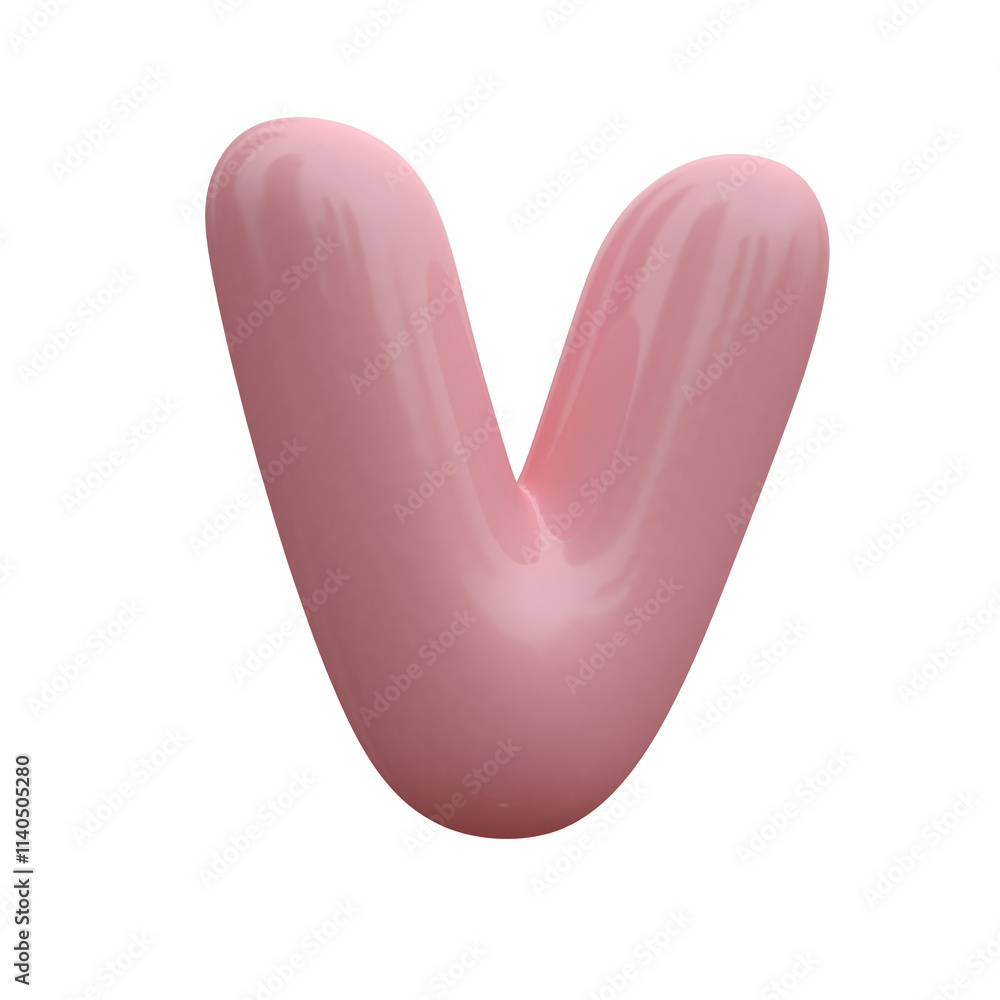 Pink bubble font. Inflated alphabet 3D ballon letters and numbers. Vector set. Vector illustration Pink bubble font. Inflated alphabet 3D ballon letters and numbers. Vector set. Vector illustration