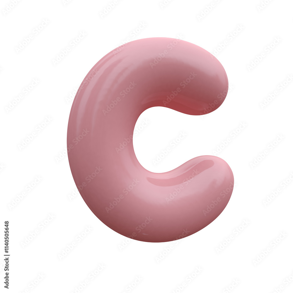 Pink bubble font. Inflated alphabet 3D ballon letters and numbers. Vector set. Vector illustration Pink bubble font. Inflated alphabet 3D ballon letters and numbers. Vector set. Vector illustration