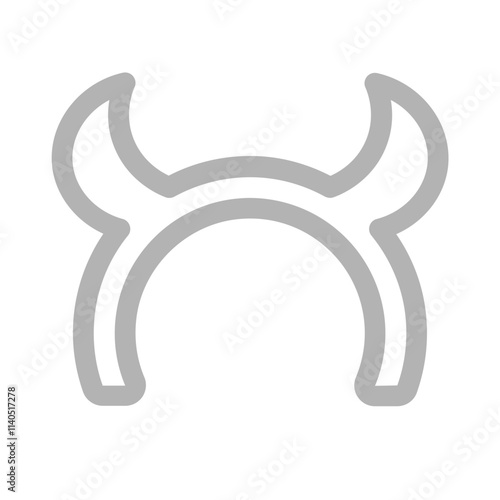 devil headband icon with duoline style, perfect for user interface projects