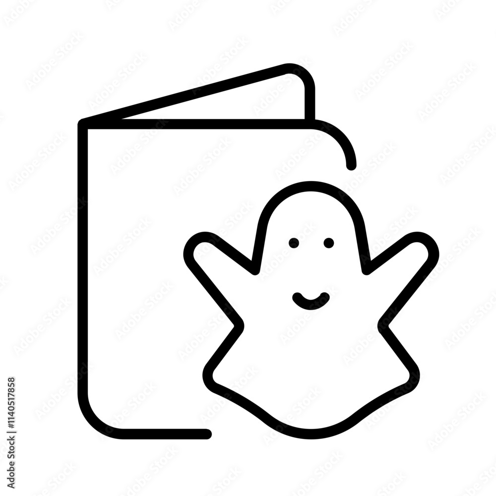halloween invitations icon with thin style, perfect for user interface projects halloween invitations icon with thin style, perfect for user interface projects